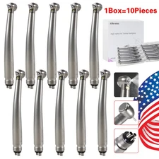 10 Dental LED E-generator Fiber Optic High Speed Handpiece 4 Holes ASKEADNT