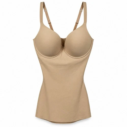 Wacoal Beige Underwire Camisole Shaper Molded Cup Adjustable Strap 36D 80265 - product listing photo
