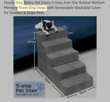 Pet-Safe Foam Dog Steps - 5-Step Non-Slip Assistance for Small  Medium Dogs