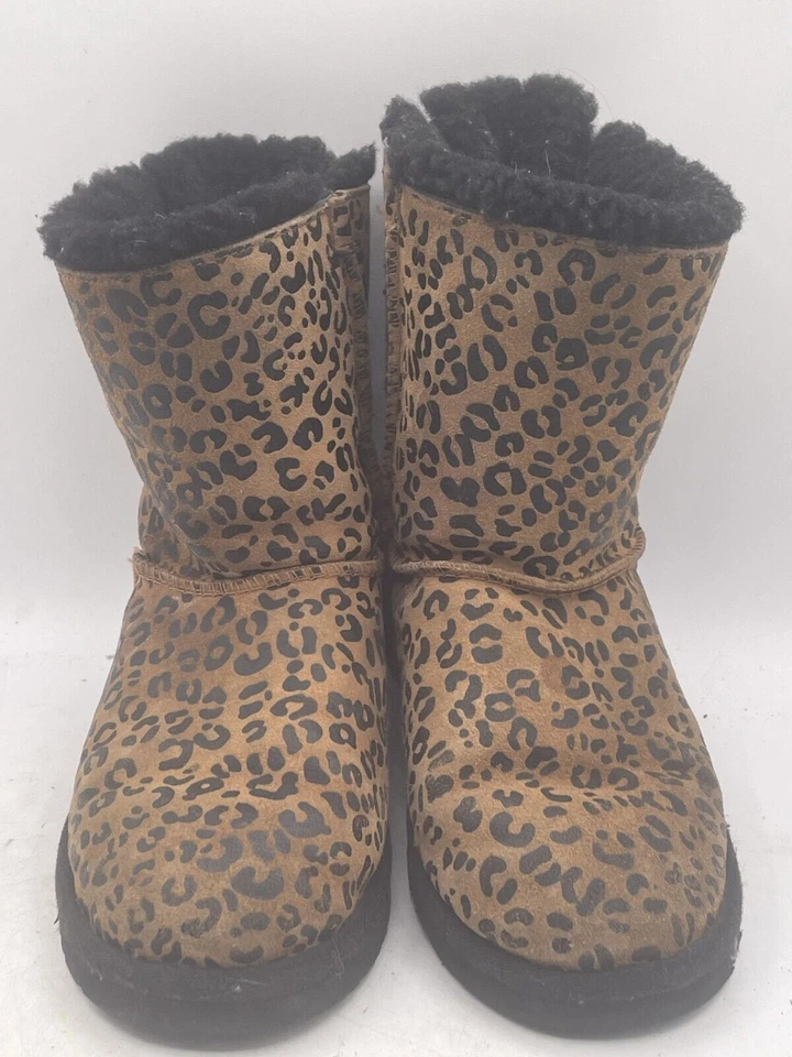 UGG ботинки женщин США 3 классический короткие овчины шерпа с подкладкой гепард печать - Изображение 2 из 4