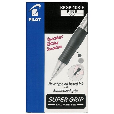 Pilot BPGP-10R-F Supergrip Retractable Ballpoint Pen Blue 0.7mm (Pack of 12)