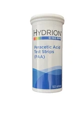 Hydrion 0-160 Ppm Peracetic Acid Test Strips Qty 50. Exp 5/1/2027. FREE SHIP