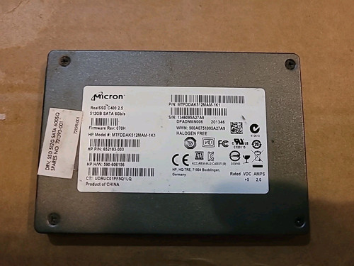 Micron MTFDDAK512MAM-1K1 512GB HP 721393-001