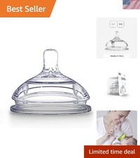 Soft Silicone Replacement Nipples with Anti-Colic Vents, 3-6 - 2 Pack