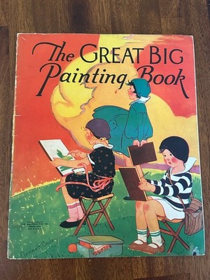 The Great Big Painting Book Saalfield Vintage Childrens Art Illustrated Cover