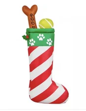 Hanging Dog Stocking 3.5 ft Inflatable Christmas AirBlown LED Home Accents