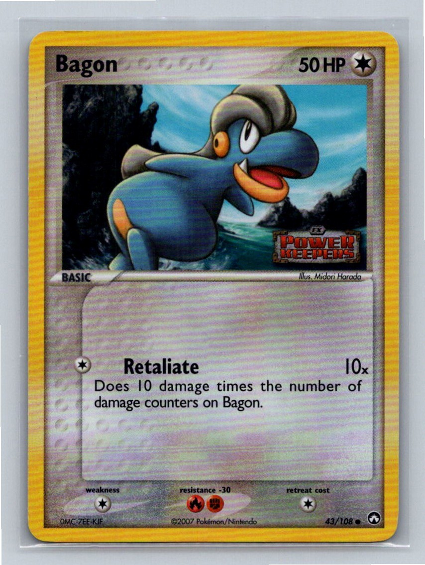 Bagon Reverse Holo 43/108 Power Keepers Common LP