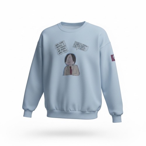 Vintage Hanes Her Way Cathy Comic Sweatshirt XL Blue Irving Cartoon 90s Graphic