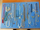 35 Vintage Necklaces Costume Jewelry Lot Reseller Wearable Craft Unsigned