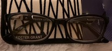 FOSTER GRANT BLACK PLASTIC FRAME READING GLASSES JULES 2.50