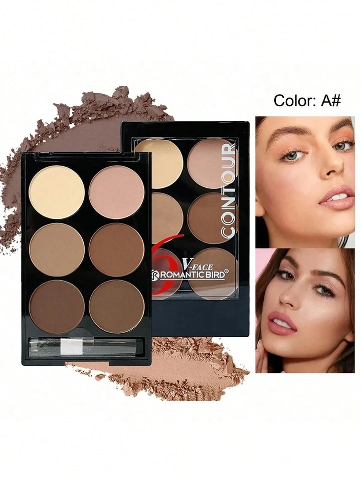 1pc Six Colors Stereo Contour Powder With Delicate Texture Matte Bronzing - Image 3 of 4