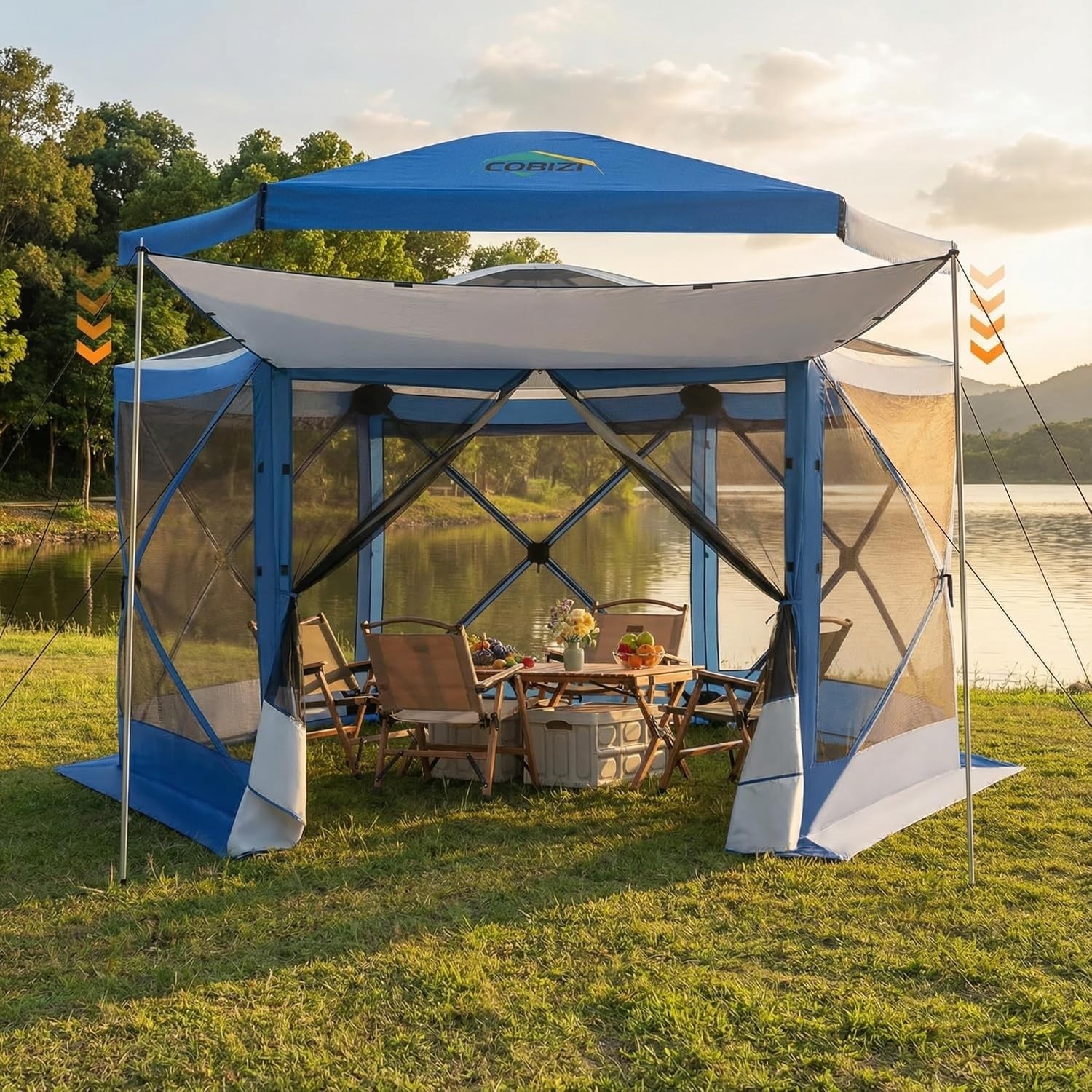 Screen Tent Large Outdoor Camping Backyard Garden Gazebo