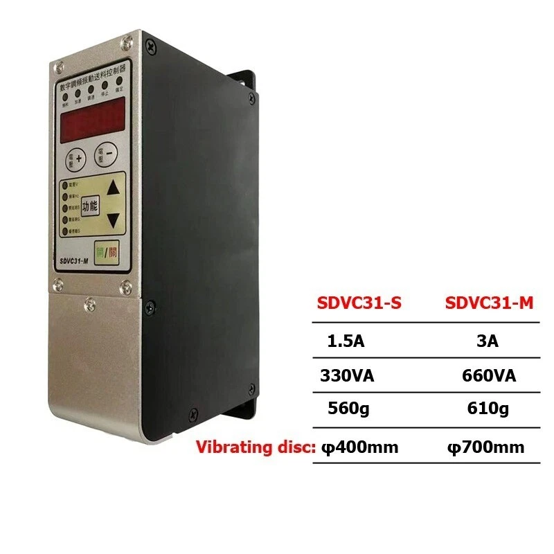 SDVC31-S /M 1.5A 3.0A Variable Frequency Digital Controller for Vibratory Feeder