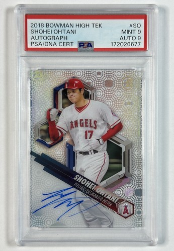 SHOHEI OHTANI PSA 9 2018 BOWMAN HIGH TEK #RHT-SO ROOKIE AUTO RC ANGELS 6677