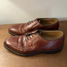 Johnston & Murphy Mens Leather Heritage Brown Derby Shoes Size 8 Made USA