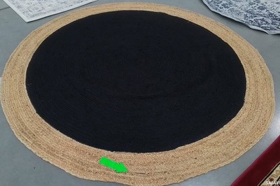 BLACK NATURAL 7'-0'' x 7'-0'' Broken Thread Rug Reduced Price 1172787268 NF801Z-7R