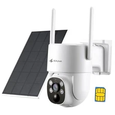  Cellular Solar Security Camera Wireless Outdoor, 2K No WiFi Security 4G LTE