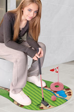Toilet Golf, Mini Golf Game - Golf Gifts for Women, Gag Gifts Funny Adult - Funn