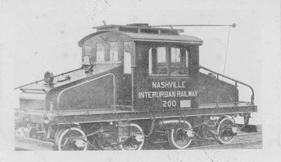 7E125 JUNK NOT RP 1920s? NASHVILLE INTERURBAN RAILWAY LOCOMOTIVE #200