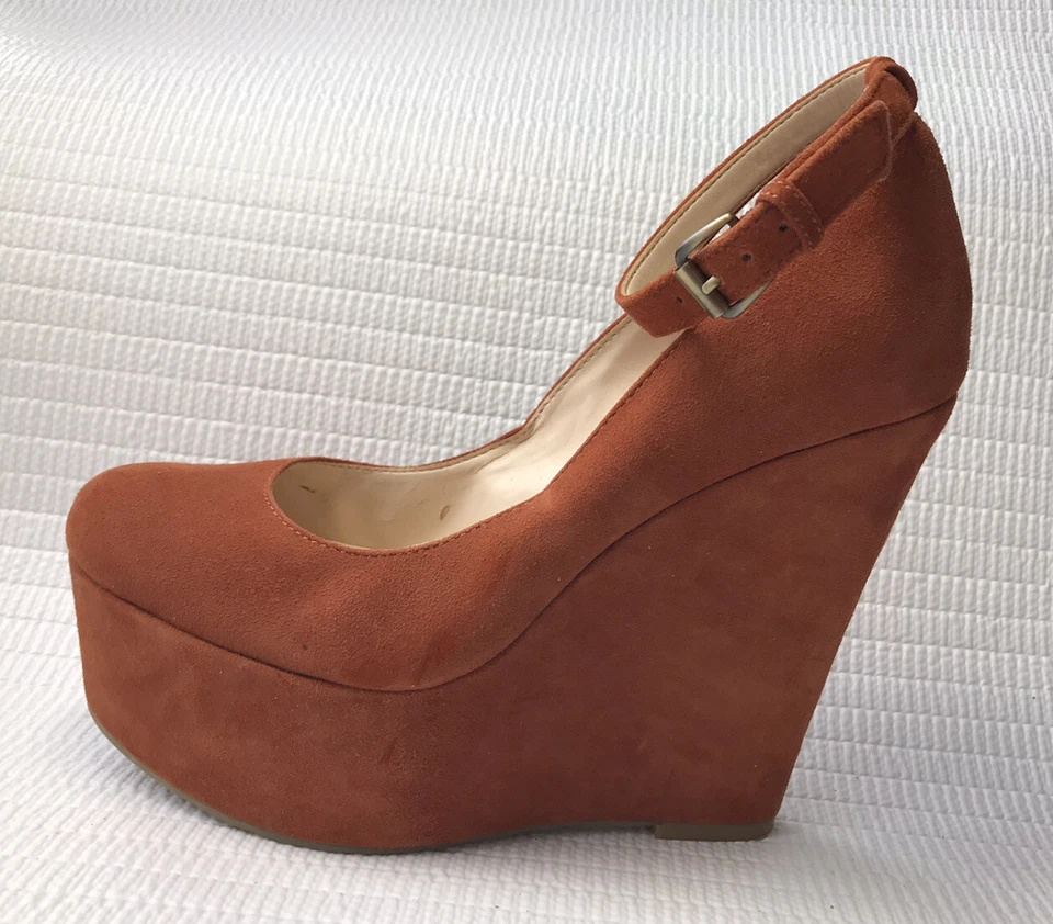 Boutique 9 Mujer Gamuza Óxido Plataforma Cuña Talla 6.5 Usado Foto 4 de 4