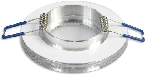 Incasso per faretto tondo vetro bianco venature oro argento illuminazione casa - Foto 5 di 5