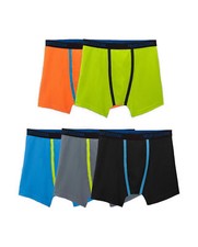 Fruit Of The Loom Boys Breathable Micro-Mesh Boxer Briefs 5 Pack