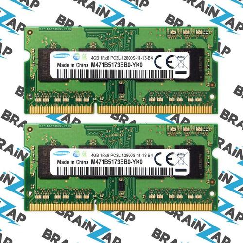8GB (2x 4GB) DDR3 Samsung M471B5173EB0-YK0 SO-DIMM - 1Rx8 PC3L-12800S ...