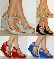 diamante wedge wedding shoes