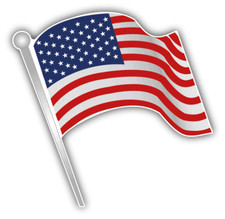 United States Of America Flag Stick Car Bumper Sticker Decal