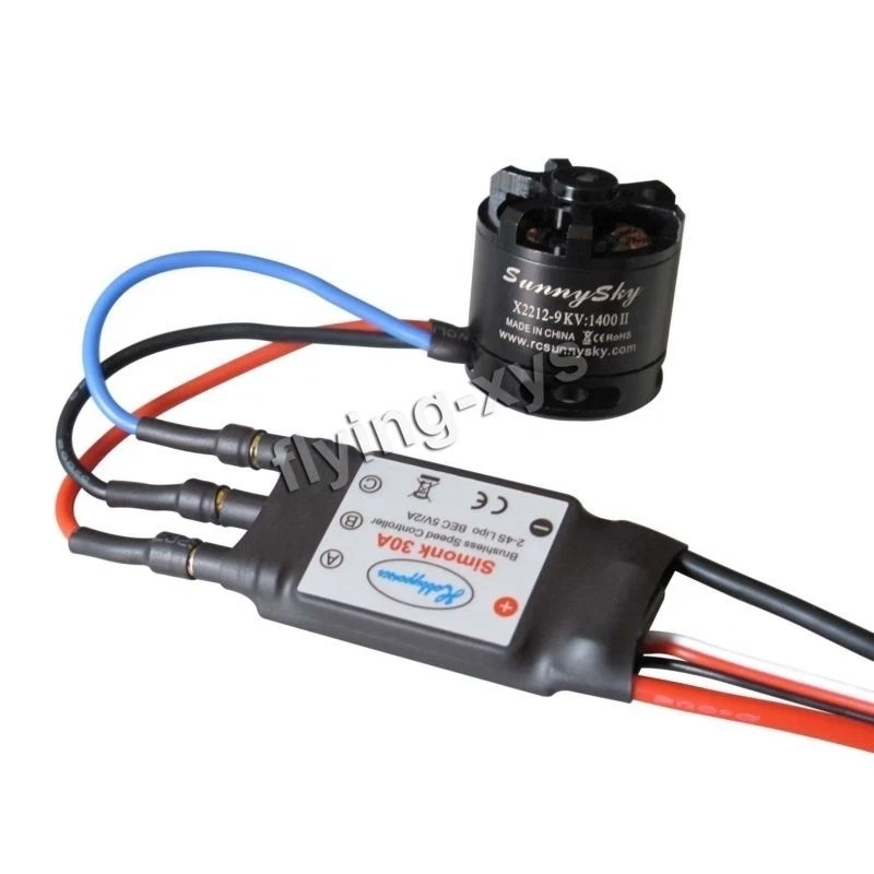 Motor sin escobillas Sunnysky X2212-9 1400KV y SimonK 30A ESC para RC Multicopter 550 Foto 3 de 3