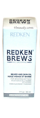 Redken Brews Beard & Skin Oil for Grooming Softness 1 oz sd 