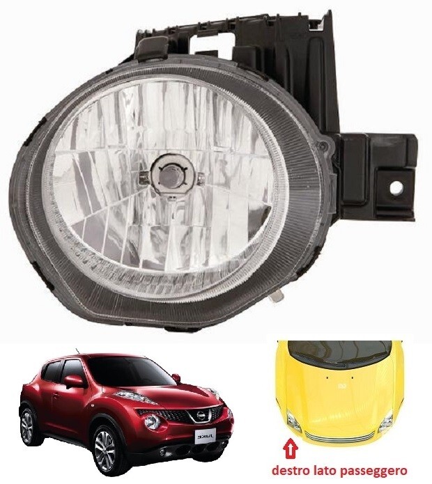 FARO FANALE PROIETTORE DX H4 INFERIORE NISSAN JUKE 2010 -2014 NUOVO