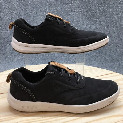 Sperry Shoes Mens 9M Gamefish CVO Sneakers Black Leather Lace Up Casual STS15048