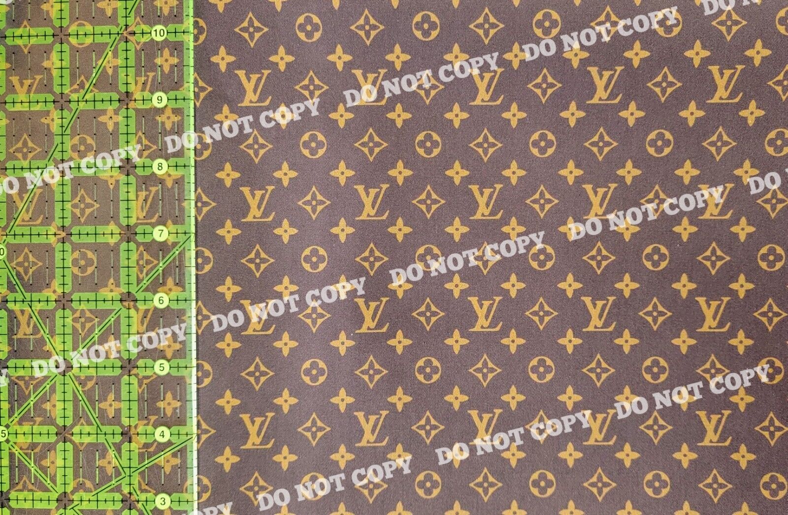 Custom 100% Cotton Woven Fabric Brown and Gold Designer by the 1/4Yard 9x56  - Organic Olivia