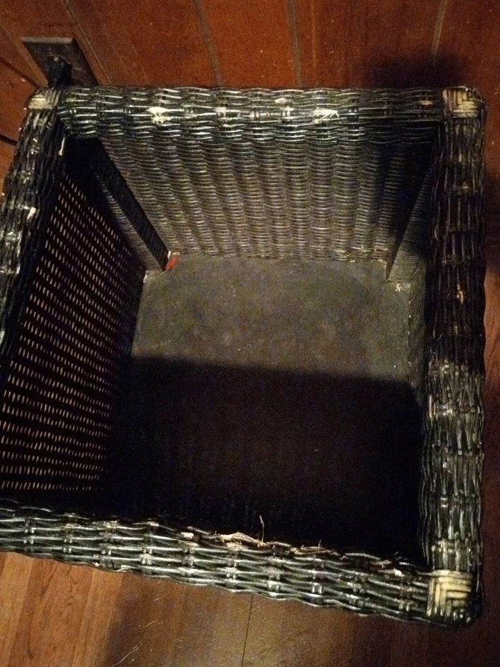 Stanley Wicker Storage Ottoman Black $55/FREE SHIPPING 🔥 - Image 3 of 4