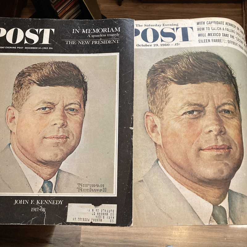 Saturday Evening Post 2 JFK Covers 1960 & 1963