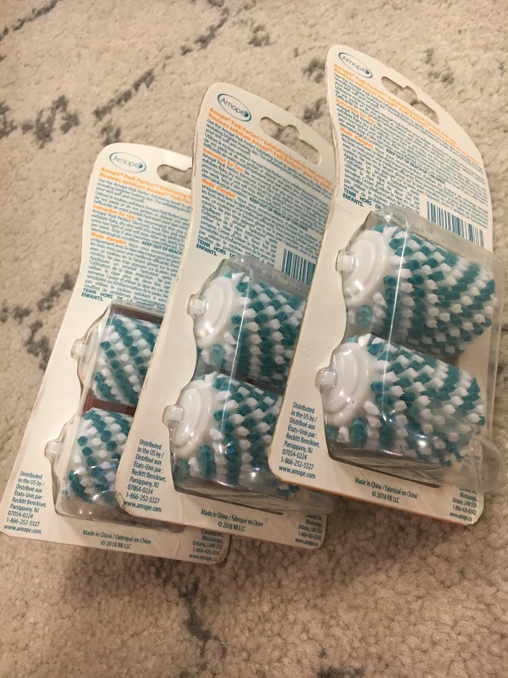 Cepillo exfoliante perfecto Amope Pedi recargas piel seca pies piernas 2 unidades LOTE DE 3 Foto 4 de 4
