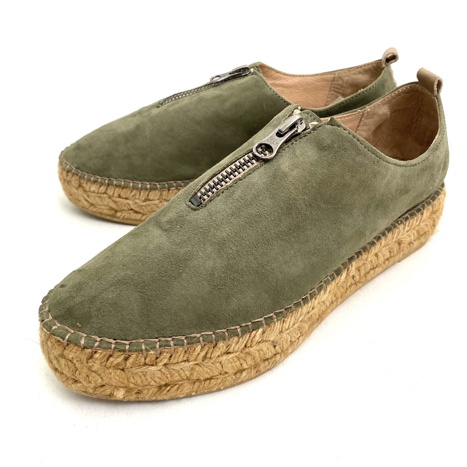 Eric Michael Green Espadrilles Platform Slip On Z… - image 6