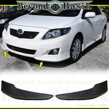 For 2009-2010 COROLLA 2 Piece Factory "S" Style Front Bumper Chins Lip Body Kit