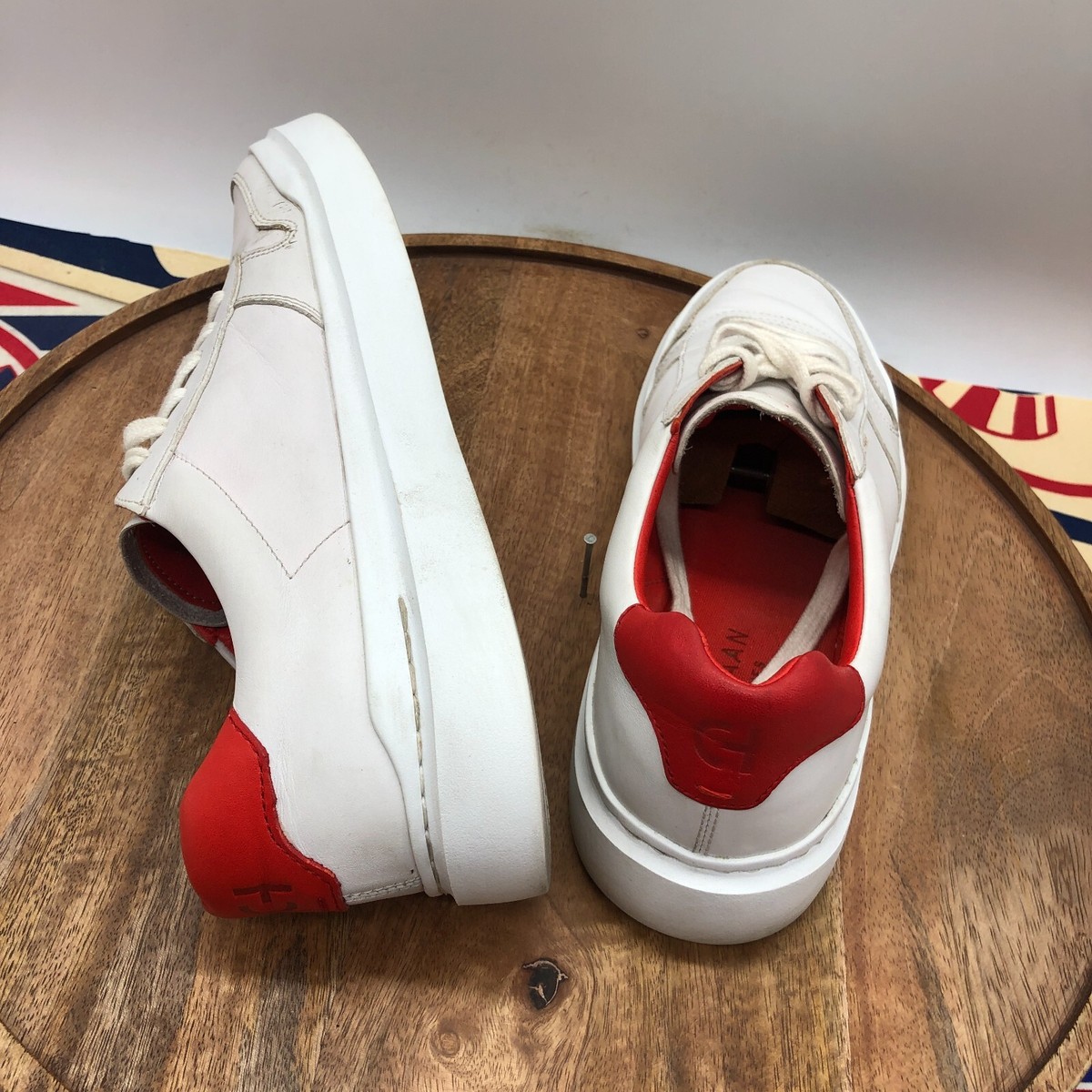 Cole Haan W17739 GrandPro Rally Court White Red Leather