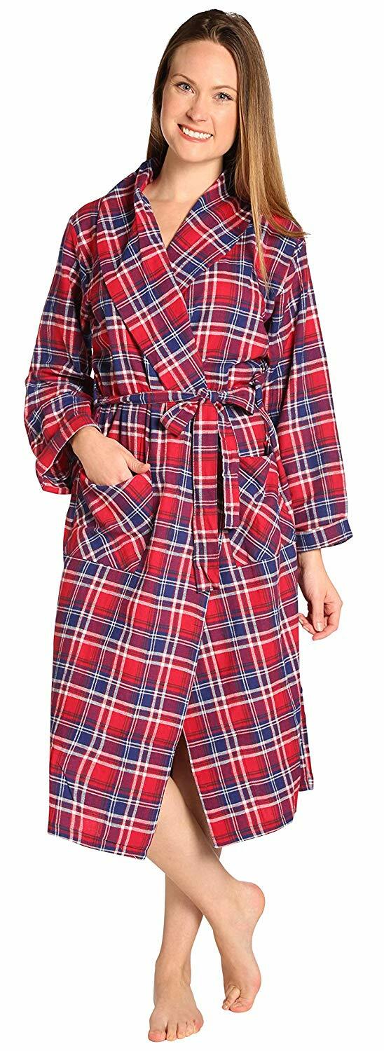 Flannel robe womens petite — pic 9