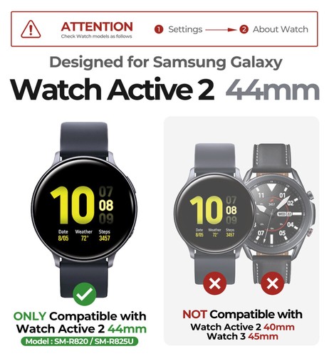 Dexnor do Samsung Galaxy Watch Active 2 Band 44mm Zatrzask Wytrzymały odporny na wstrząsy - Zdjęcie 49 z 59