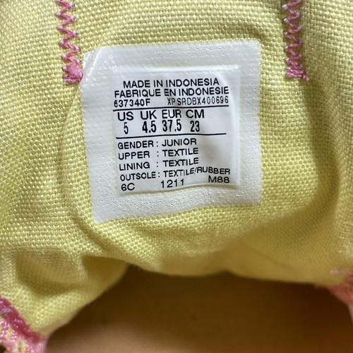 Converse All Star Girls Size 5 Pink Multi Tongue Skateboard Shoes No Laces - Picture 10 of 10