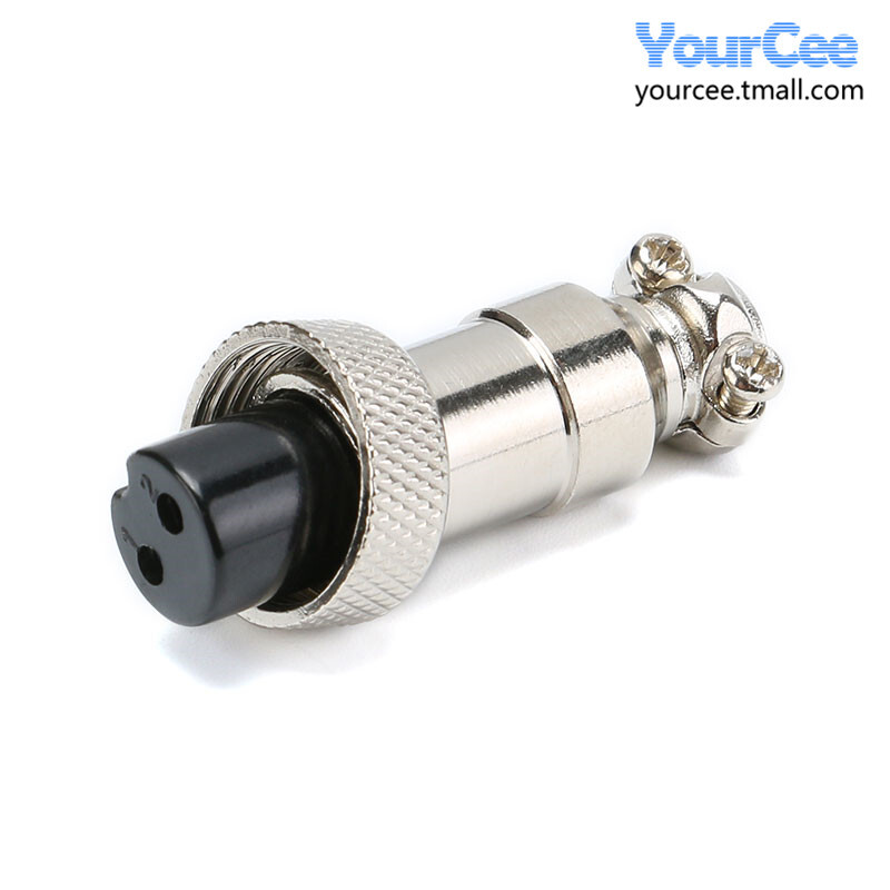 2 sets 2-pin Aviation Plug Male Female Panel Chassis Metal Connector GX12 12mm e 2 sets 2-pin Aviation Plug Male Female Panel Chassis Metal Connector GX12 12mm e