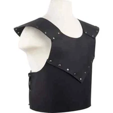 Medieval Black Roman Leather Jacket Body Armor Reenactment Cuirass Costume item