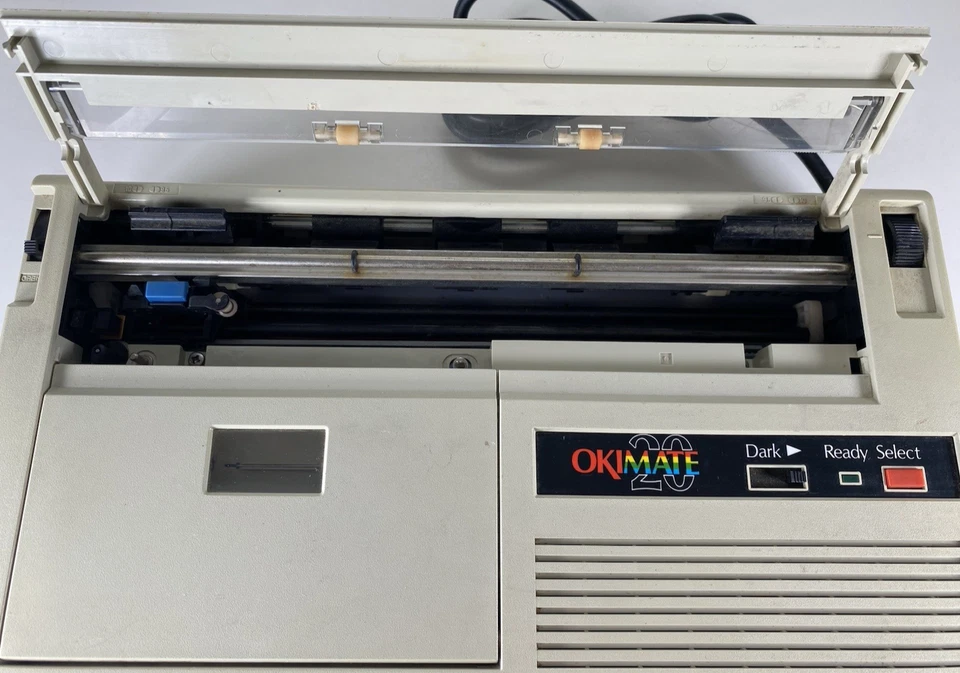 VTG Okidata Okimate 20 EN3211 Printer. Sold As IS for Parts or Repair Powers On - Image 3 of 4