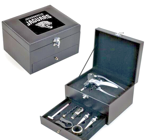 NIB NFL Jacksonville Jaguars Cabernet 8-piece Boxed Wine S *Officially Licensed* - Picture 2 of 2