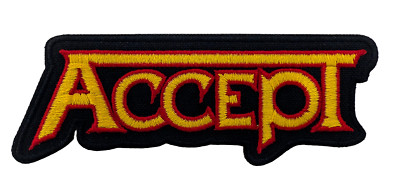 Accept Patch, Accept Embroidered Iron On Band Patch, Accept Logo Patch, Metal