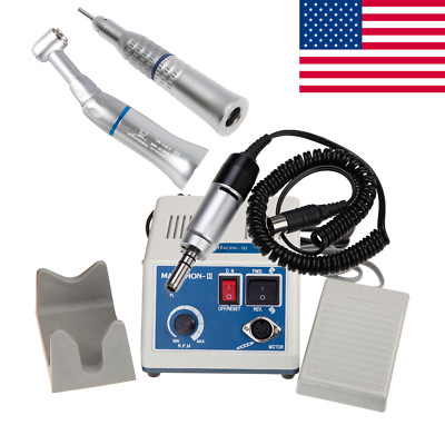 Dental Lab Marathon Micromotor 35K rpm Polishing+Contra Angle Straight Handpiece