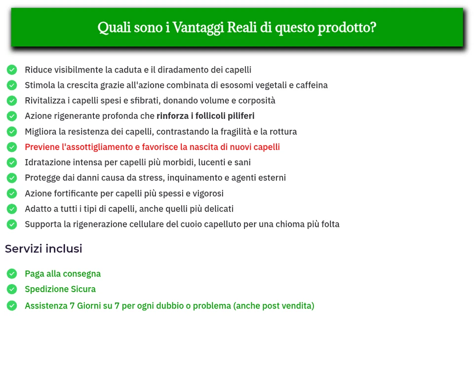 Esocrease Hair Siero Crescita Capelli Stimolante Attiva Ricrescita con Esosomi - Immagine 3 di 4